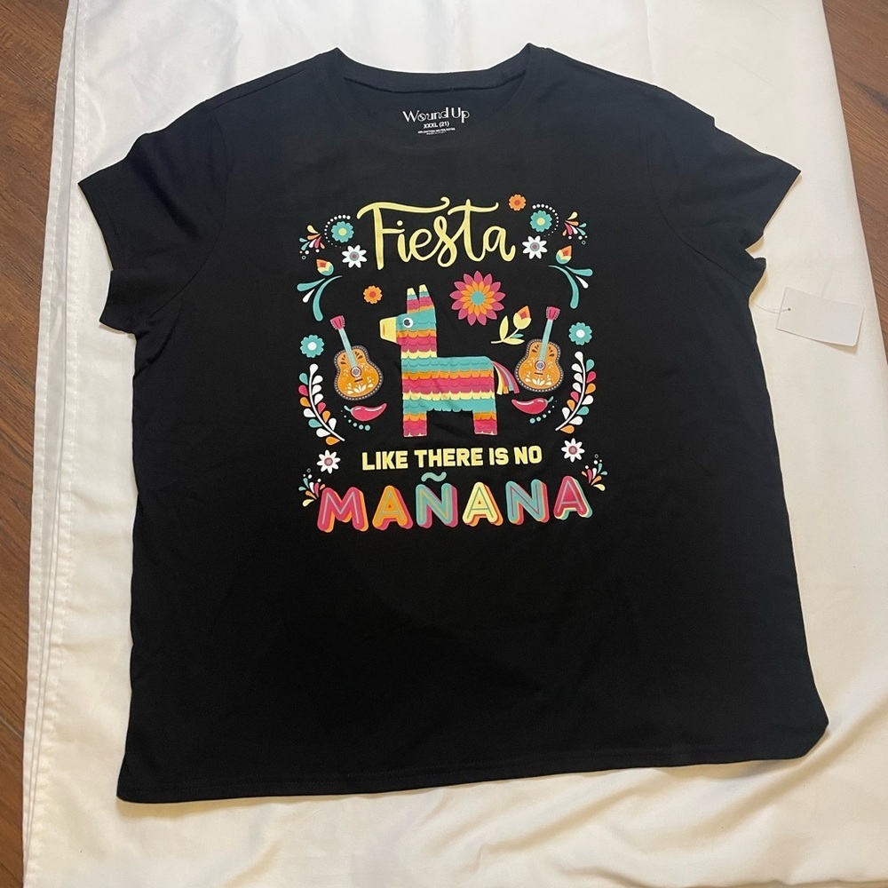 NWT Wound up size XXXL black Fiesta like there is no Mañana t-shirt